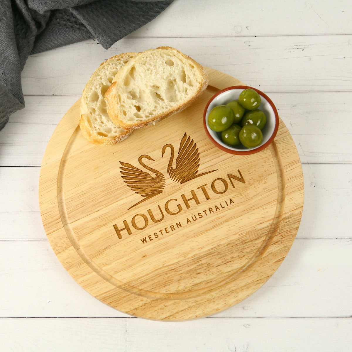 Engraved Round Cheese Chopping Board Corporate Gift