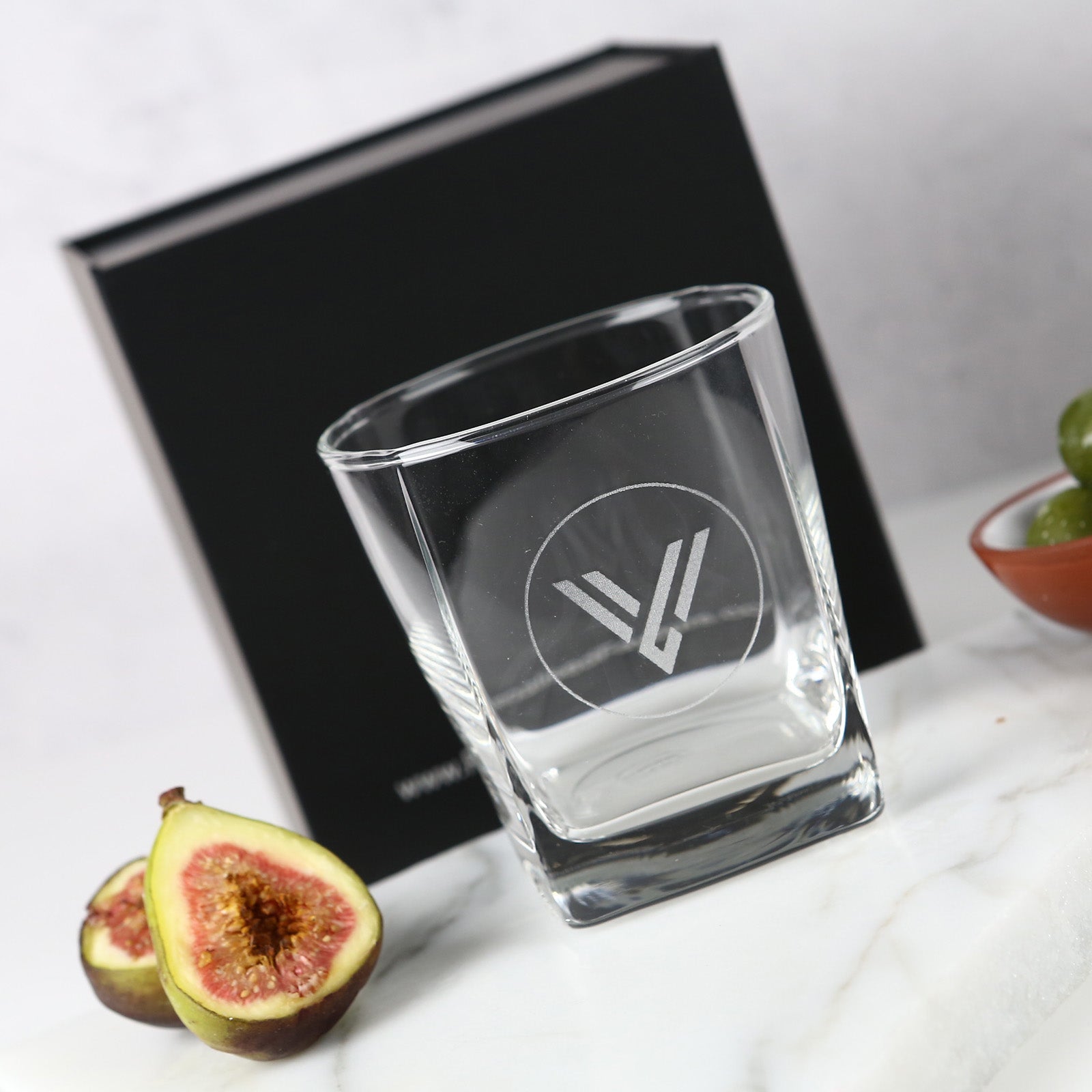 Customised Engraved Corporate Logo Premium European Scotch Glasses Client or Employee Promotional Gift