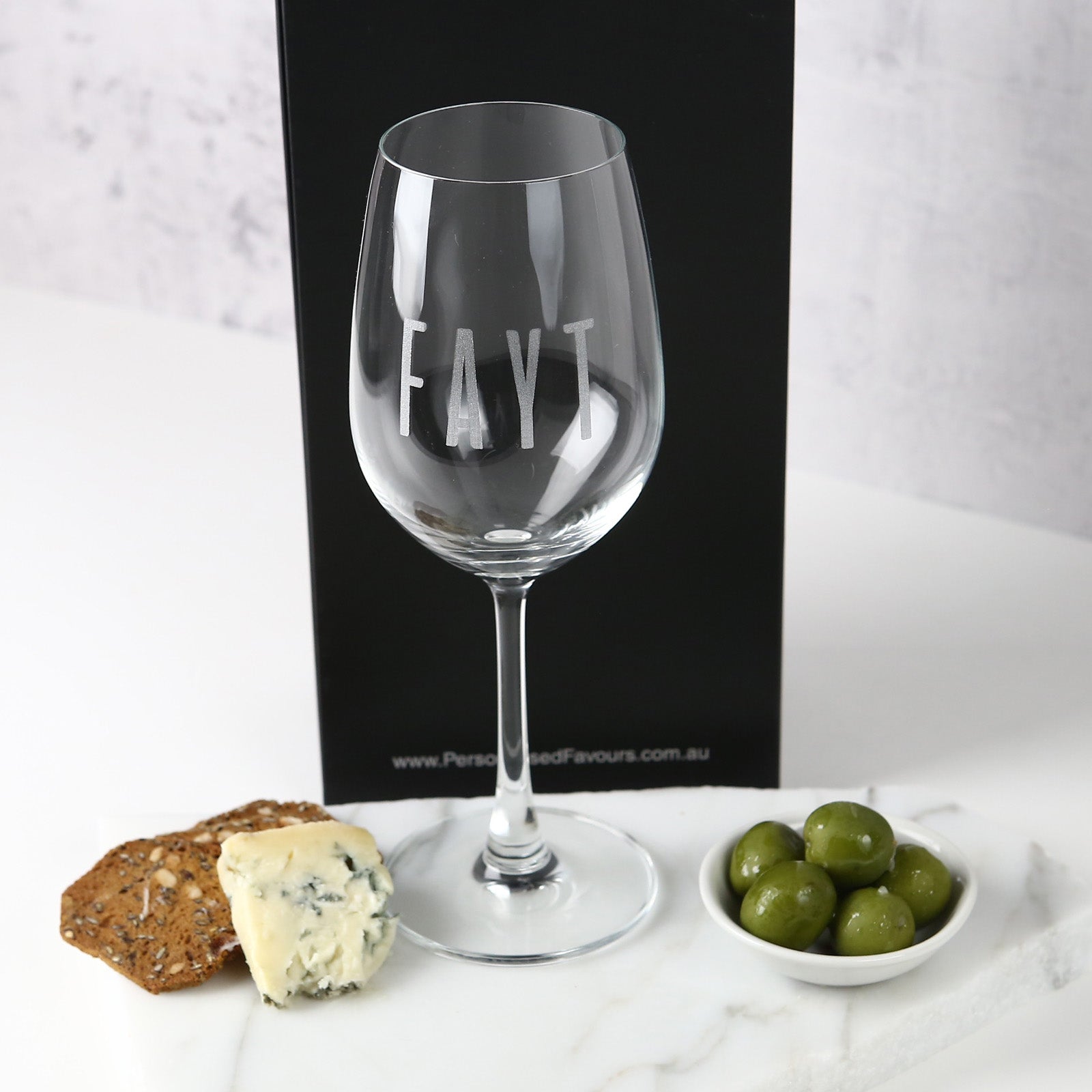 Customised Engraved Company Logo Wine Glass Corporate or Client Promotional Gift