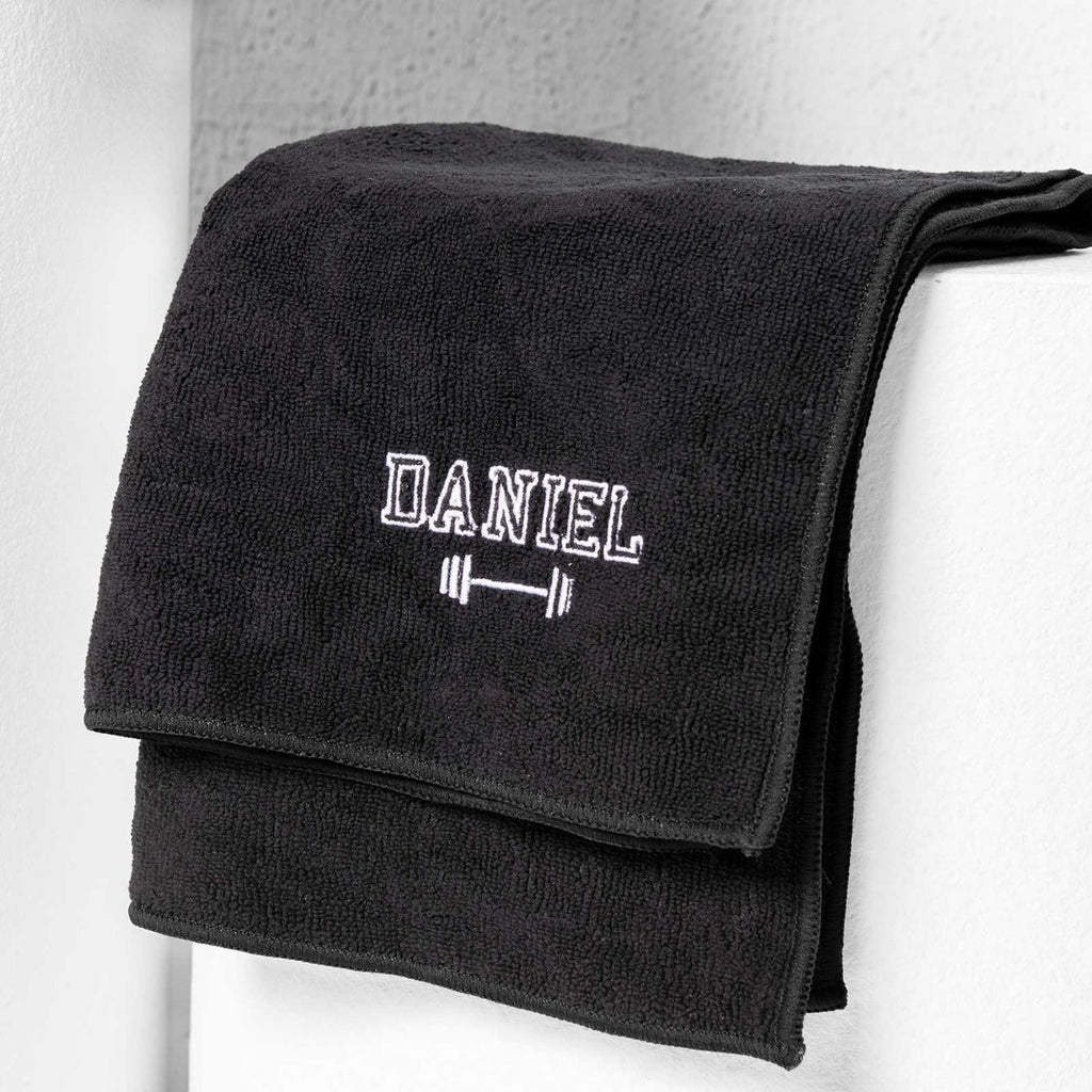 Embroidered Canvas Duffle Bag with Gym Towel