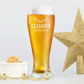 Christmas 425ml Engraved Schooner Beer Glass