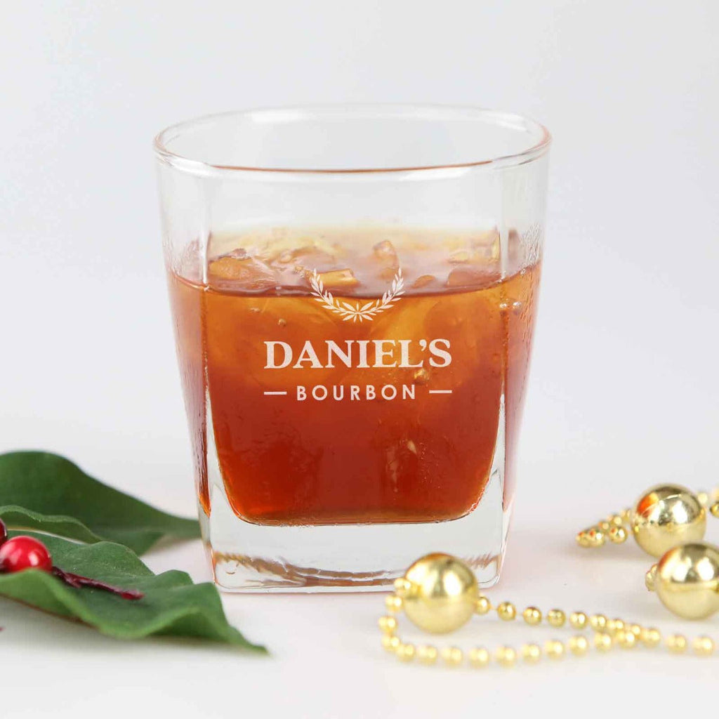 Christmas Engraved Scotch Glass
