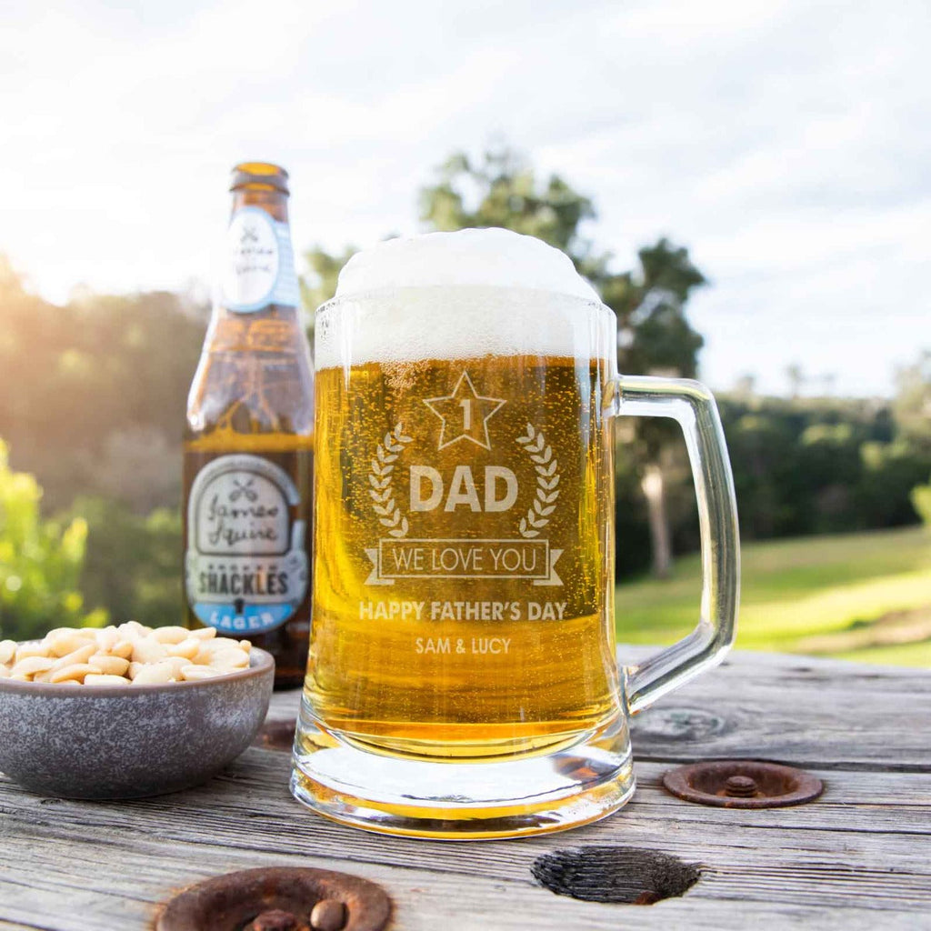 Personalised Father's Day 500ml Beer Mug
