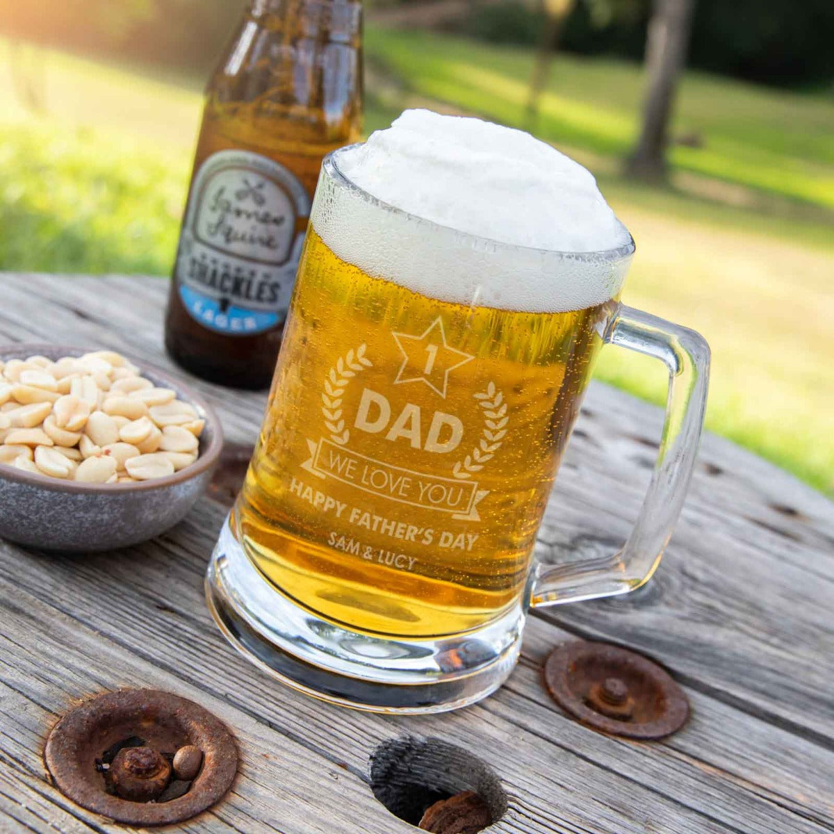 Personalised Father's Day 500ml Beer Mug
