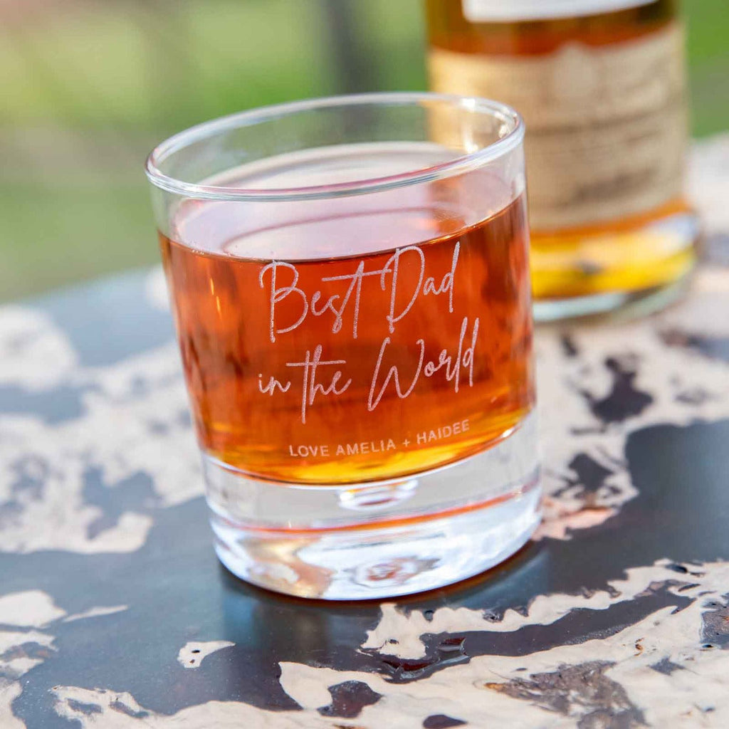 Engraved Father's Day Round 305ml Scotch Glass