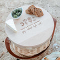 Cooler Picnic Basket with Engraved Wooden Lid