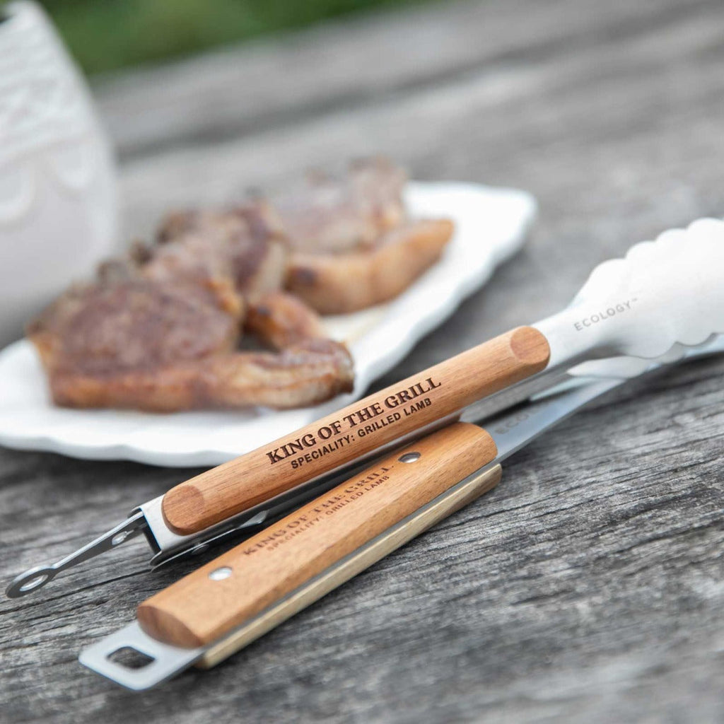 Engraved Wooden BBQ Set Christmas Gift