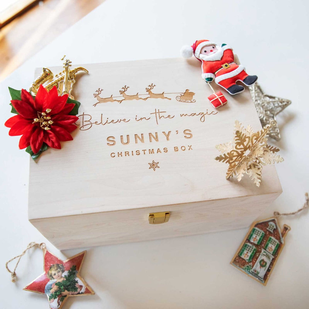Engraved Christmas Day Wooden Box