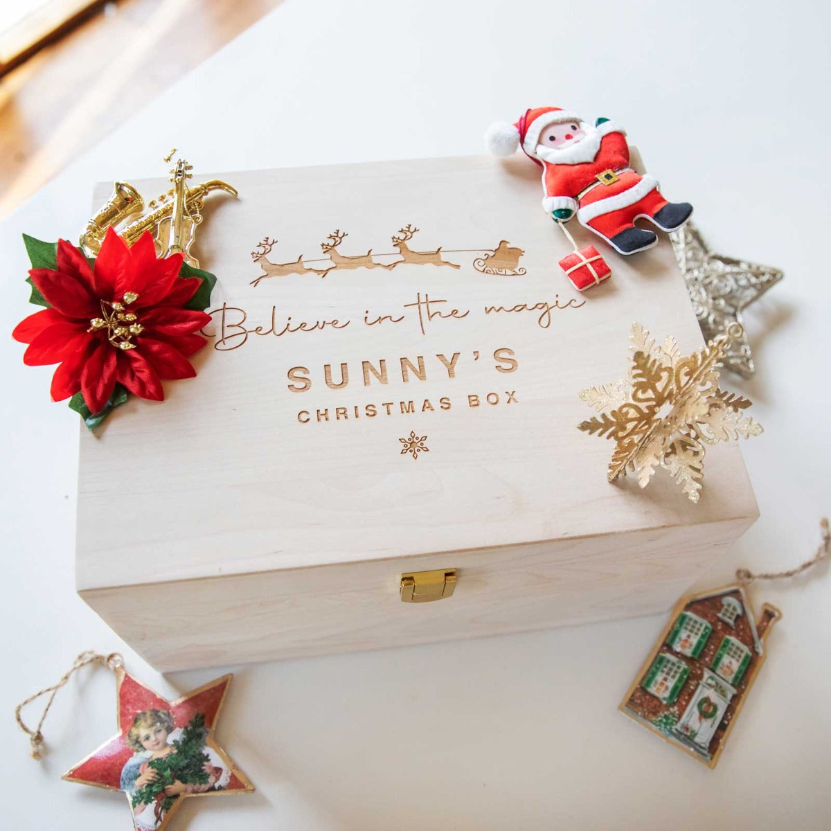 Engraved Christmas Day Wooden Box