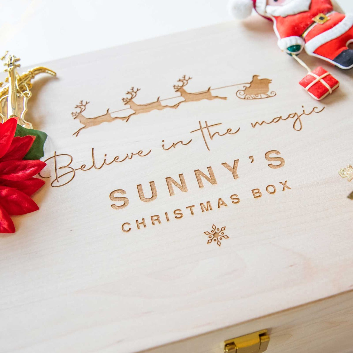 Engraved Christmas Day Wooden Box