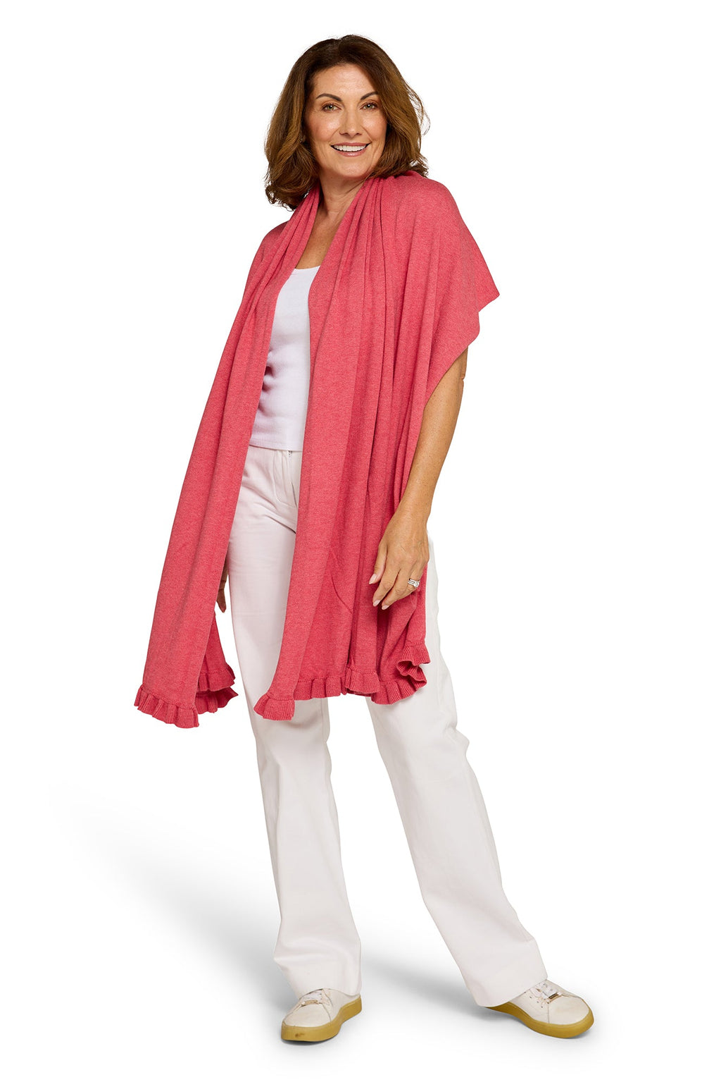 Ruffle Travel Wrap Gobi Flower