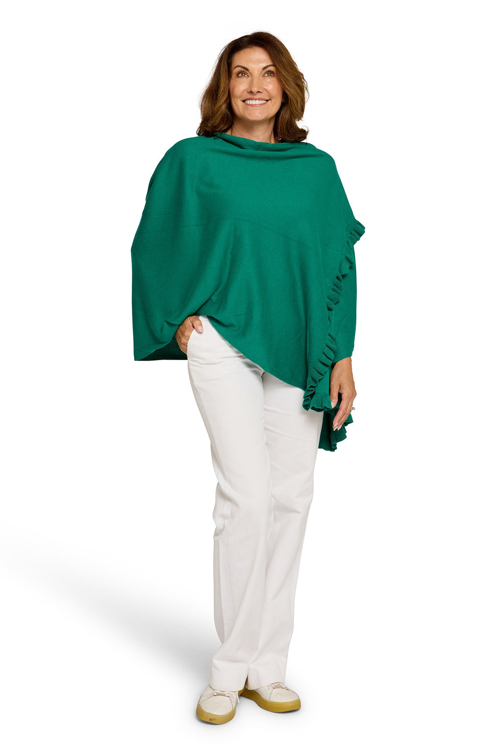 Ruffle Travel Wrap Viridian
