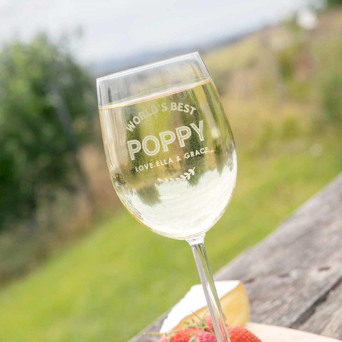 Father's Day Engraved 360ml Wine Glass