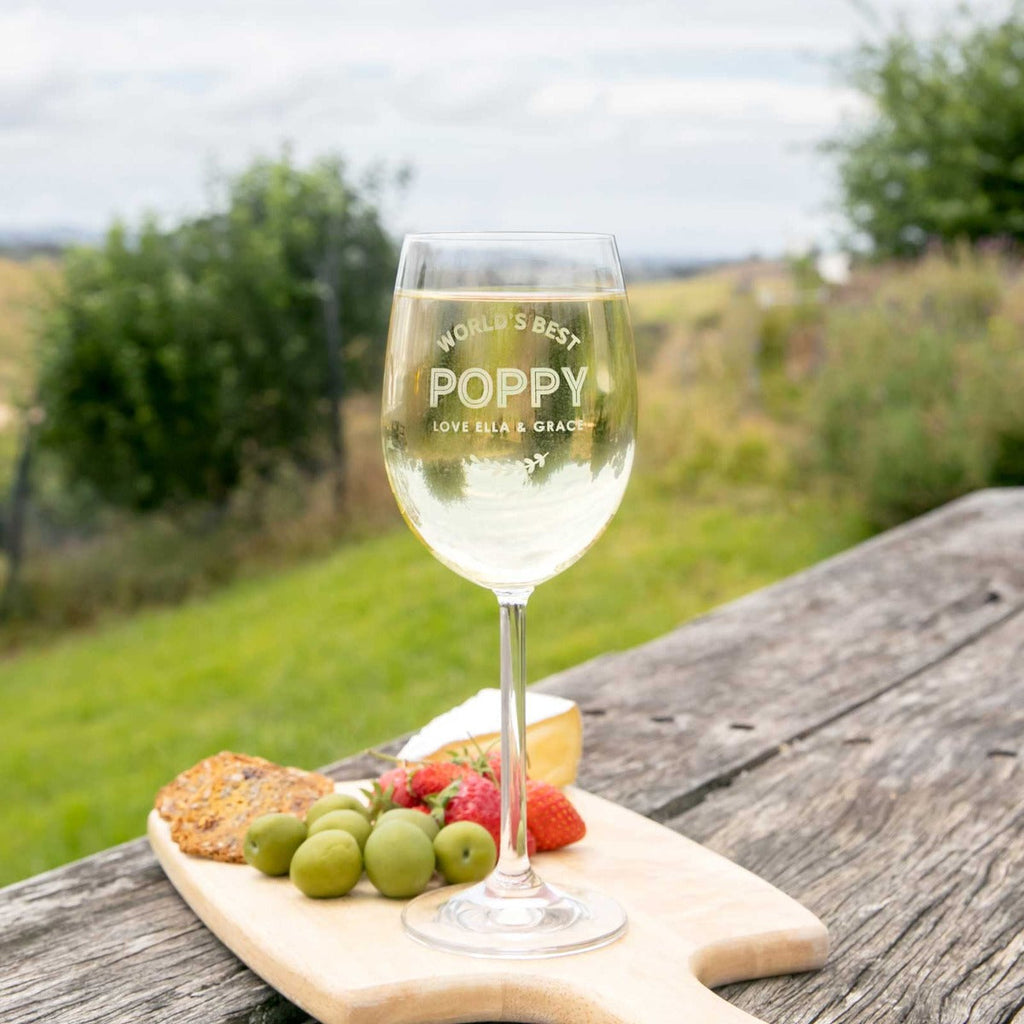 Father's Day Engraved 360ml Wine Glass