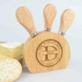 Engraved Wooden Father's Day 3 Piece Cheese Knife Set