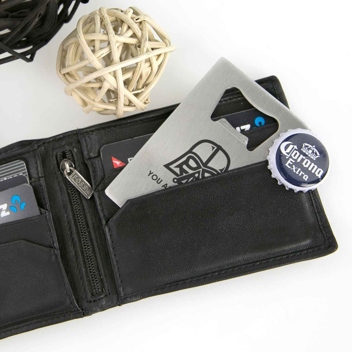 Father's Day Engraved Credit Card Bottle Opener