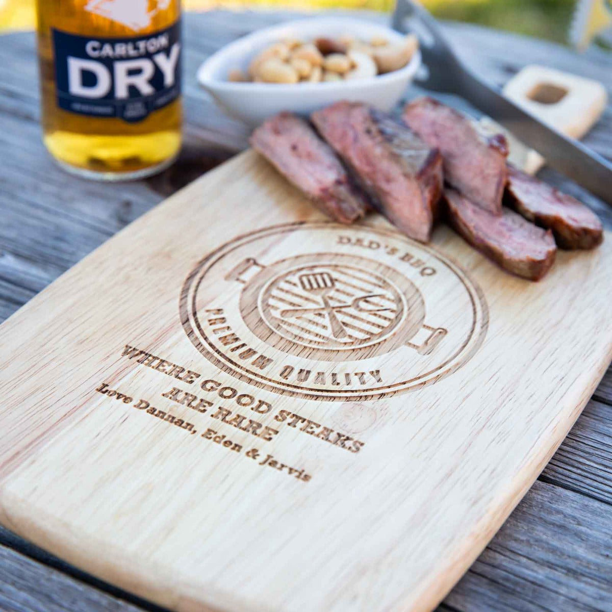 Father's Day Engraved Cheese Chopping Paddle Board