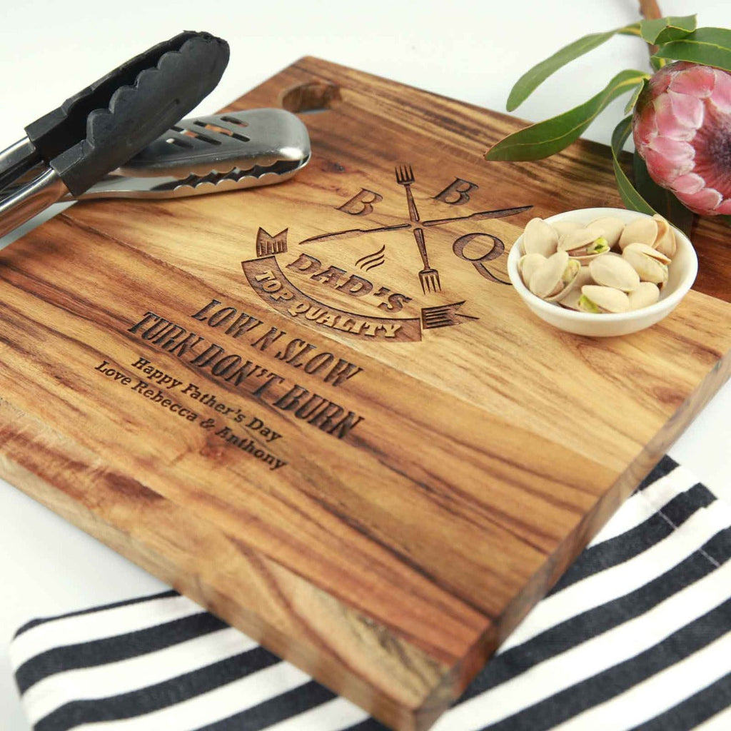 Father's Day Engraved Deluxe Square Chopping Board