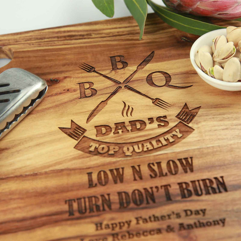 Father's Day Engraved Deluxe Square Chopping Board