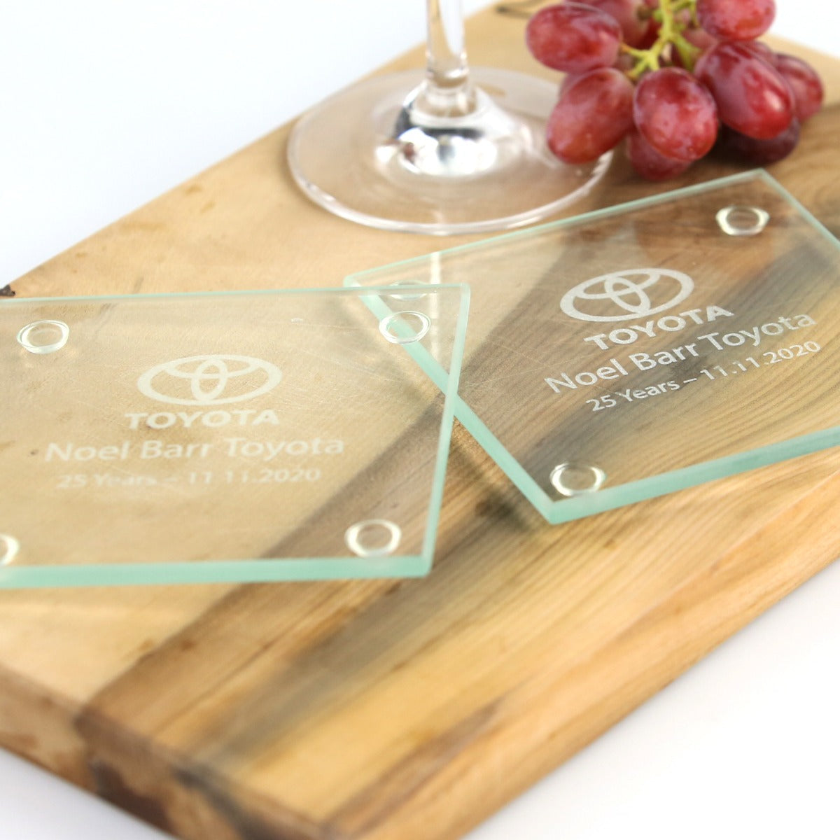 Engraved Corporate Glass Coasters