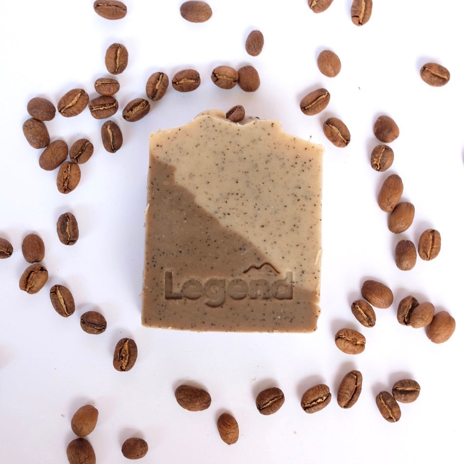 bar of tallow coffee soap 