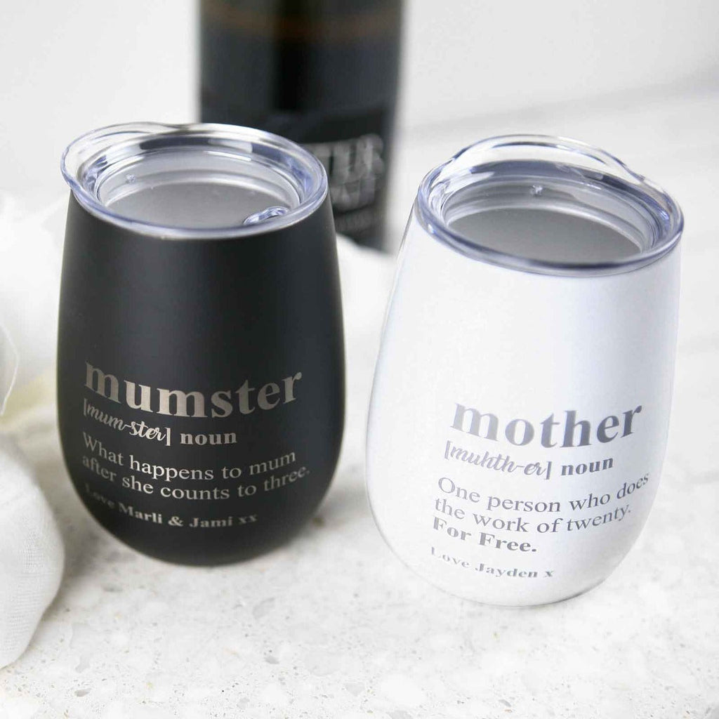 Mother's Day Engraved Wine Sipper with Lid