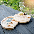 Mother's Day Engraved Round Wooden Cheese Set