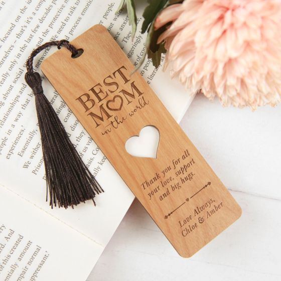 Engraved Wooden Mother's Day Bookmark