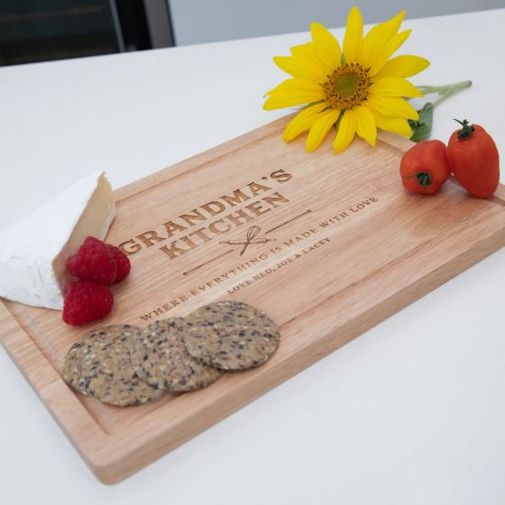 Engraved Mother's Day Rectangle Wooden Cheese Board