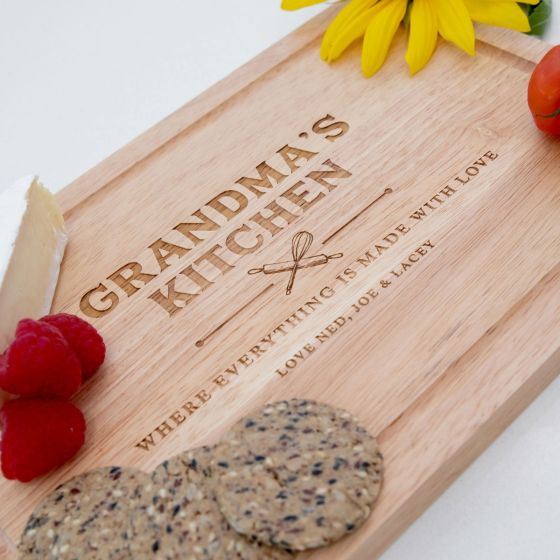 Engraved Mother's Day Rectangle Wooden Cheese Board