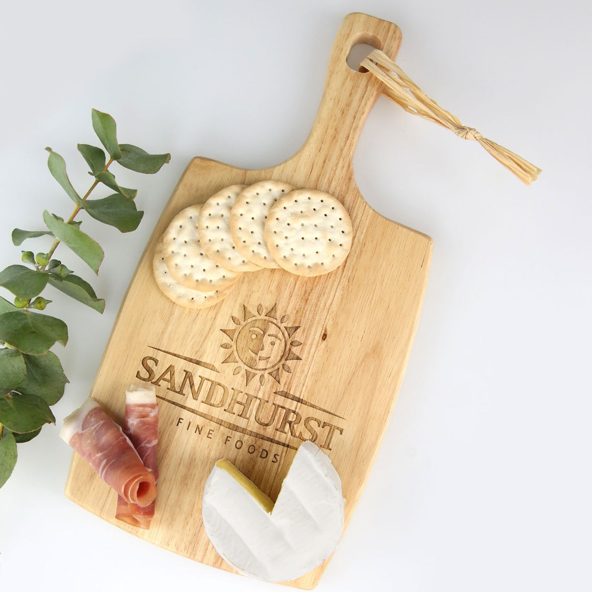 Engraved Wooden Cheese Paddle Board Corporate Gift