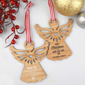 Printed Bamboo Christmas Angel Tree Decoration