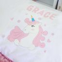 Printed White PolyCotton Unicorn Kids Pillowcase
