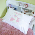 Customised Printed White PolyCotton Unicorn Kids Pillowcase