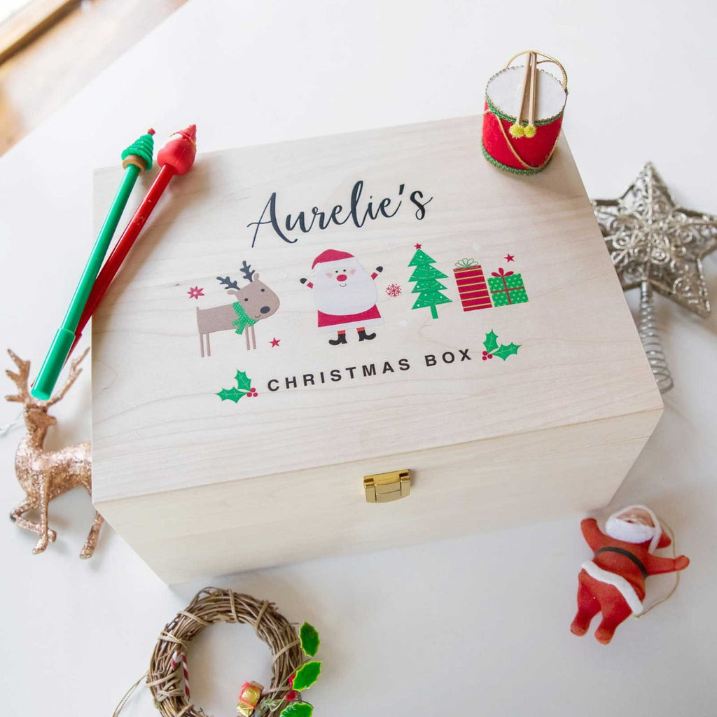 Printed Christmas Day Wooden Box
