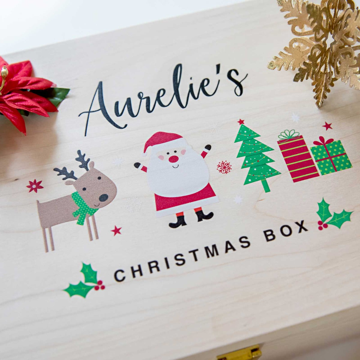 Printed Christmas Day Wooden Box
