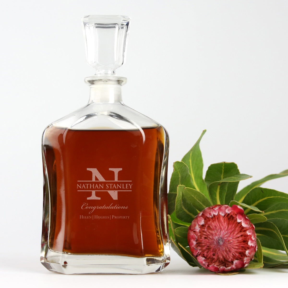 Personalised Engraved Corporate Whiskey Decanter Gift